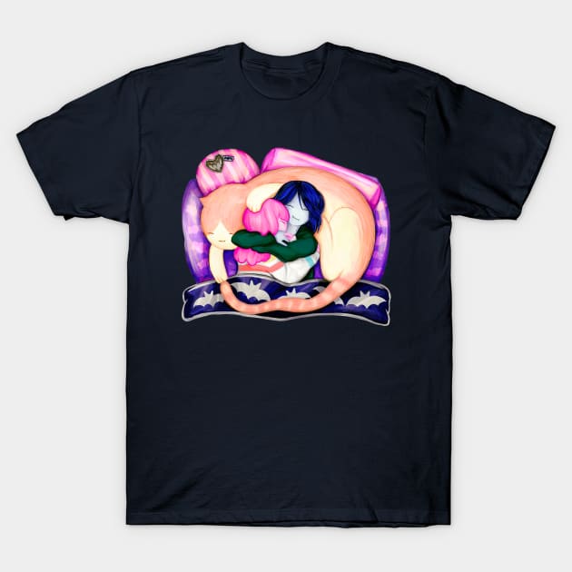 Cat naps with Bubbline and Timmy. Adventure Time fan art T-Shirt by art official sweetener